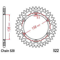 Corona 53 Denti Passo 520 Beta Argento