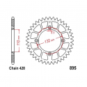 Corona 48 Denti Passo 428 Husqvarna - Ktm Argento