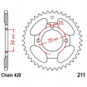 Corona 38 Denti Passo 420 Honda Argento