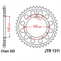 Corona 44 Denti Passo 525 Honda Argento