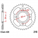 Corona 44 Denti Passo 428 Honda Nera
