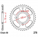 Corona 40 Denti Passo 530 Honda Argento