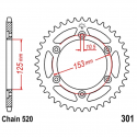 Corona 40 Denti Passo 520 Honda Argento