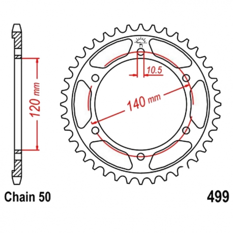 Corona 52 Denti Passo 530 Kawasaki - Suzuki Argento 