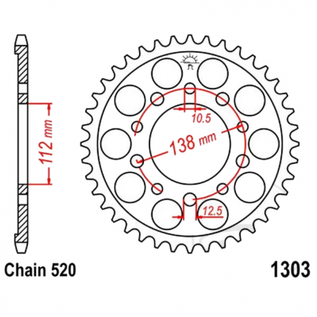 Corona 39 Denti Passo 520 Yamaha - Honda