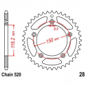 Corona 49 Denti Passo 520 Aprilia Nera