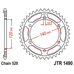 Corona 43 Denti Passo Kawasaki Nera