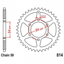 Corona 50 Denti Passo 530 Suzuki Argento