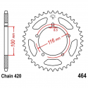Corona 49 Denti Passo 420 Kawasaki Argento
