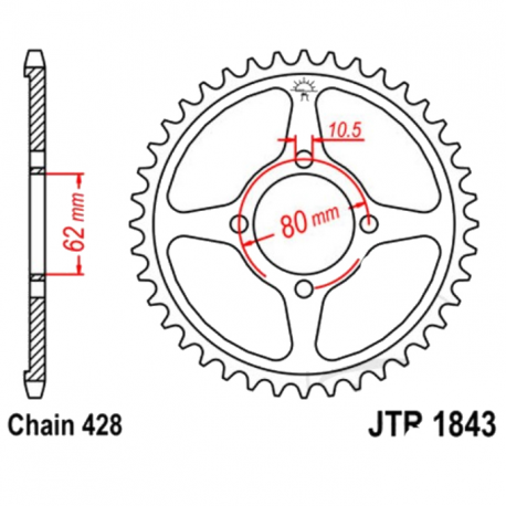 Corona 49 Denti Passo 428 Yamaha