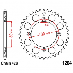 Corona 46 Denti Passo 428 Honda