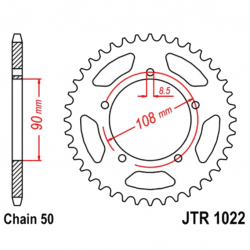Corona 38 Denti Passo 530 Ducati Argento