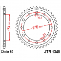 Corona 45 Denti Passo 530 Honda Argento