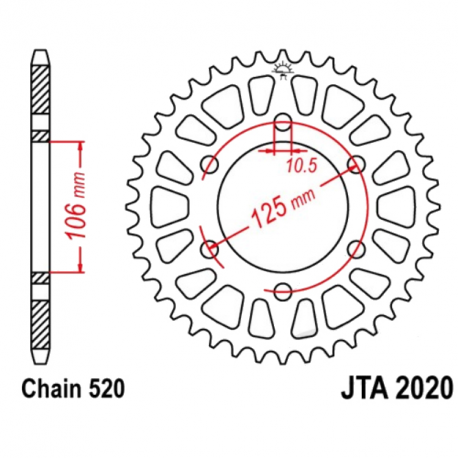 Corona 49 Denti Passo 520 Triumph