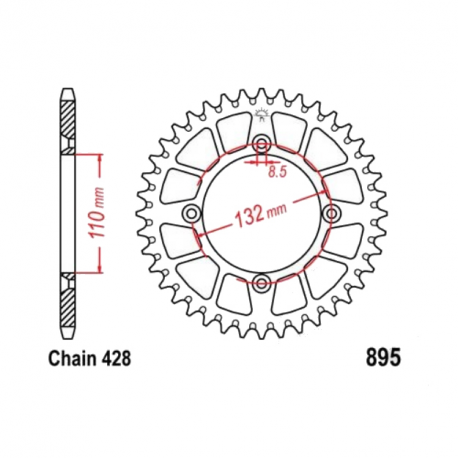 Corona 49 Denti Passo 428 Ducati