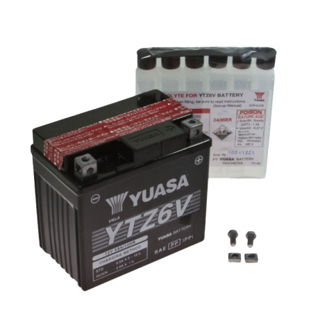 Batteria YTZ6V DRY YUASA Honda - Suzuki - Yamaha 