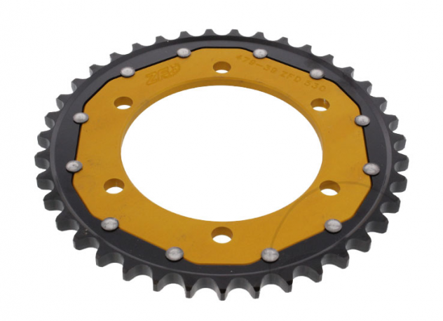 Corona ZF Dual 39 Denti Passo 530 Oro Kawasaki - Suzuki - Yamaha 