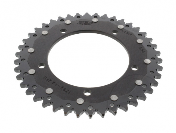 Corona ZF Dual 42 Denti Passo 525 Nero Suzuki - Kawasaki - Triumph