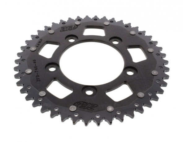 Corona ZF Dual 46 Denti Passo 520 Nero Ducati 