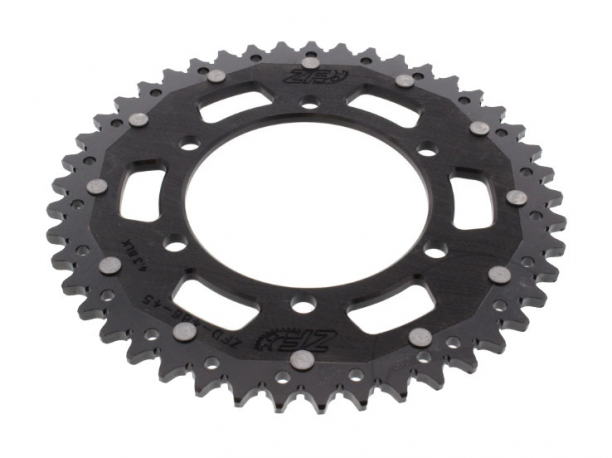 Corona ZF Dual 45 Denti Passo 520 Nero Kawasaki - Yamaha