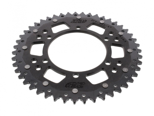 Corona ZF Dual 47 Denti Passo 520 Nero Suzuki - Yamaha 