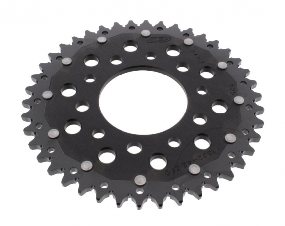 Corona ZF Dual 42 Denti Passo 525 Nero Honda - Triumph