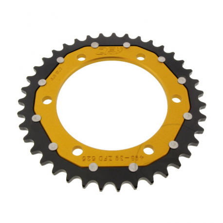 Corona Dual 39Z Denti Passo 525 Oro Kawasaki- Suzuki