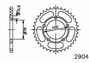 Corona 39 Denti Passo 525 Benelli TRK 502